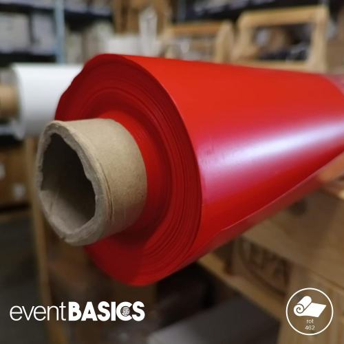 Standard Lackfolie - Tischdecke - 130cm x 30m 150µm, rot (462) eventBASICS